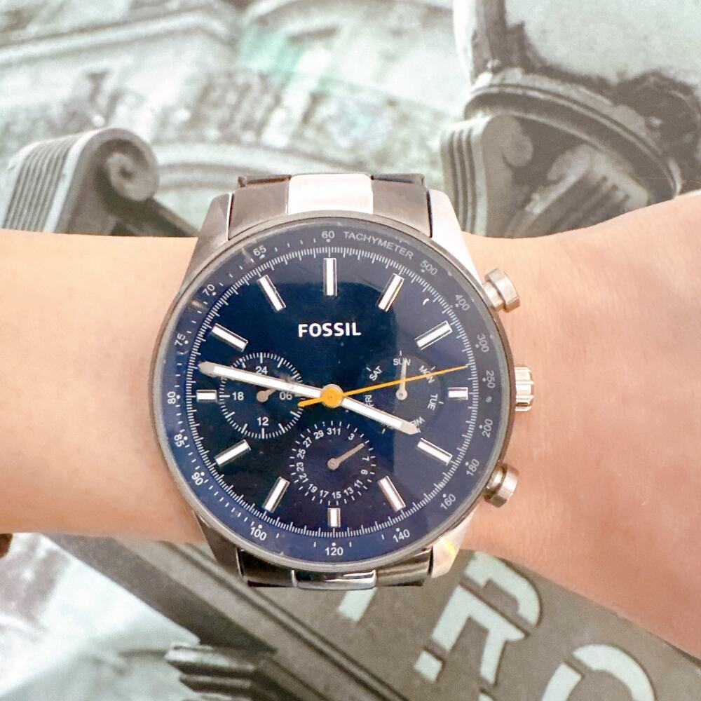Fossil BQ2459 Rhett Chronograph Blue Dial Men's Watch